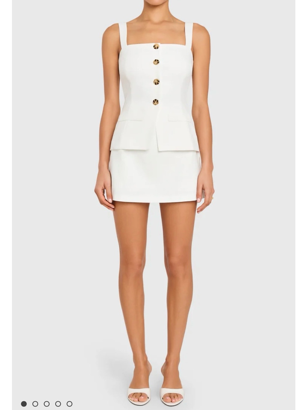 NWT Amanda Uprichard White Travis Skort Romper Medium